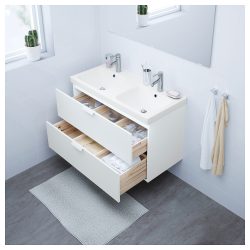 GODMORGON / ODENSVIK Wash-stand with 2 drawers – white – IKEA